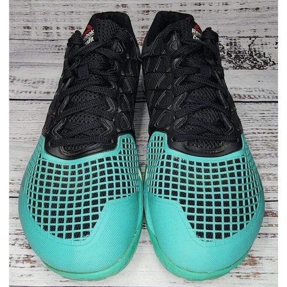 Reebok CF 74 CrossFit Gym Fitness Workout Shoes Black Green Mens 9 Fast Ship - Picture 2 of 12